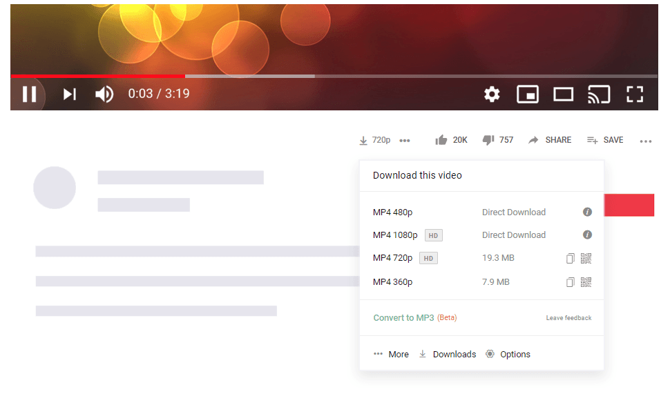 امكانية تحويل مقاطع الفيديو الي مقاطع صوتية mp3